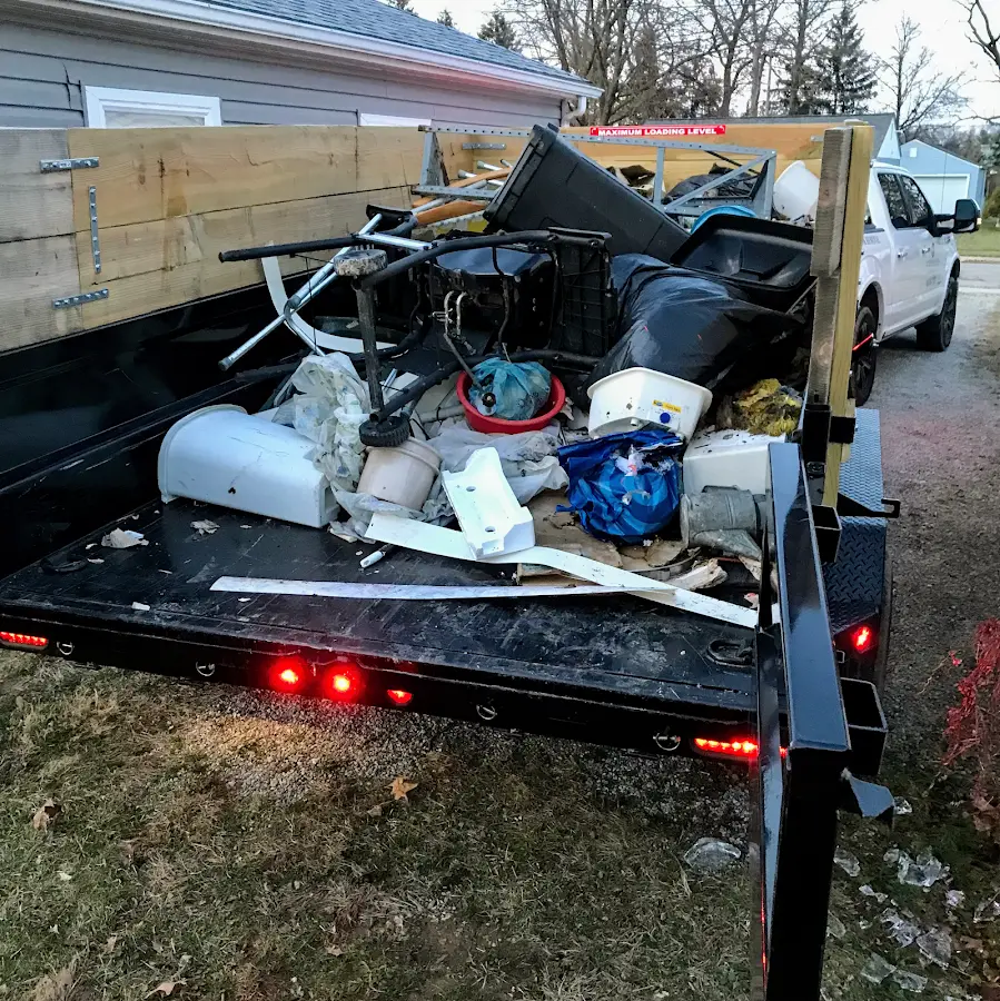 Roll-off dumpster delivered to a residential driveway in Mentor-on-the-Lake