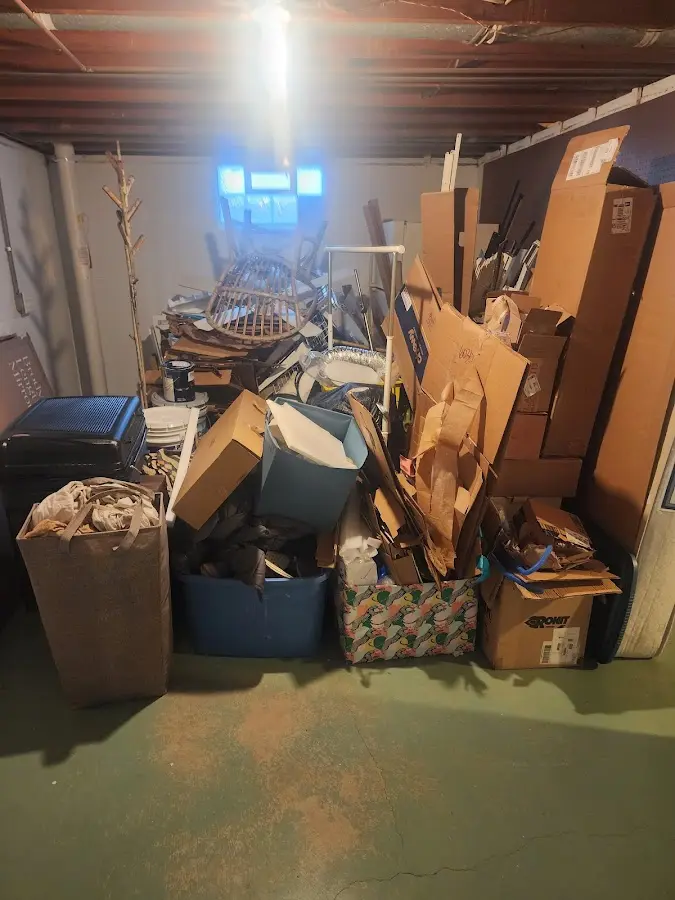 Roll-off dumpster container at job site for 20 Yard Dumpster Rental in Mentor-on-the-Lake